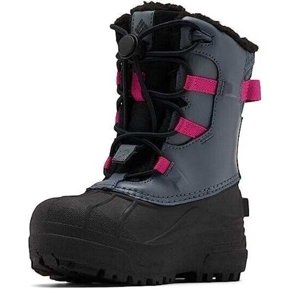Columbia Bugaboot Celsius Snow Boots Youth Girls 5 Gray Pink NEW - Picture 1 of 8